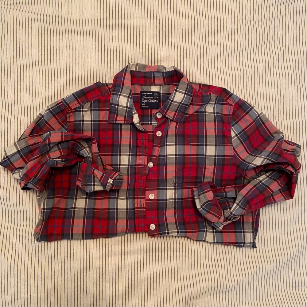Plaid Long Sleeve Button Up